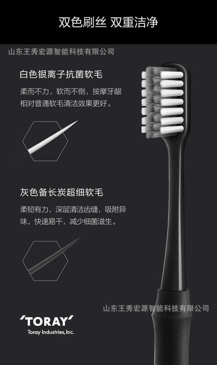 适用小米有品贝医生巴氏牙刷竹洁版四只装家用护龈软毛成人小头牙_334eb056.jpg